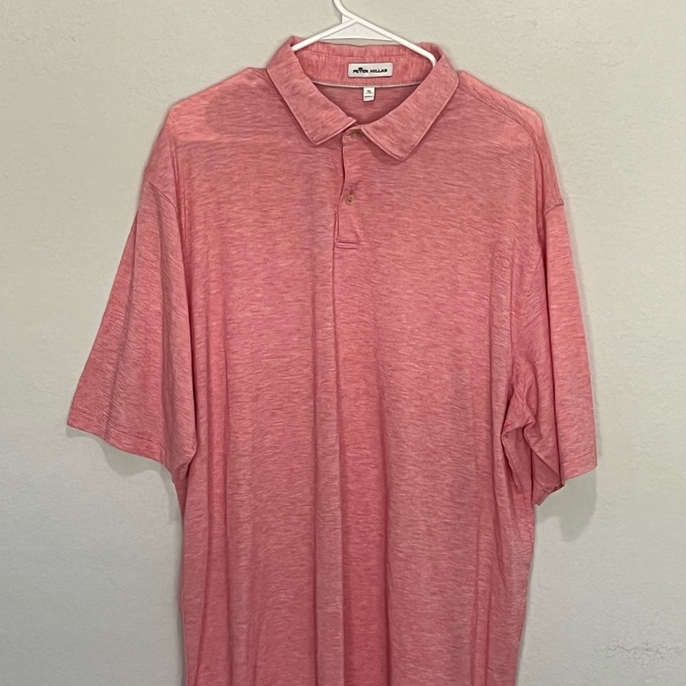 Peter Millar Polo Shirt Men’s Pink Salmon Size XL